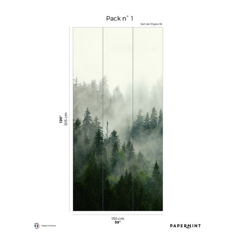 Papermint Boreal Pack 1 in Green Wall Mural 8184-AF1-A
