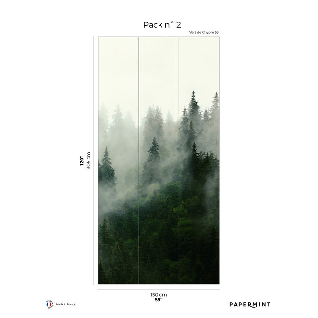 Papermint Boreal Pack 2 in Green Wall Mural 8184-AF1-B