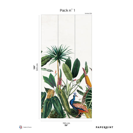 Papermint Bornéo Pack 1 in Green Wall Mural 8184-AG1-A