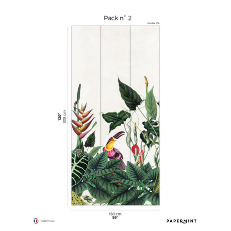 Papermint Bornéo Pack 2 in Green Wall Mural 8184-AG1-B