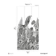 Papermint Botanic Pack 1 in Grey Wall Mural 8184-AH2-A