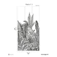 Papermint Botanic Pack 2 in Grey Wall Mural 8184-AH2-B