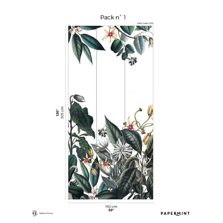 Papermint Cali Pack 1 in Green Wall Mural 8184-AL1-A