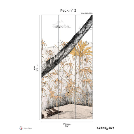 Papermint Dune Pack 3 in Beige Wall Mural 8184-AW1-C