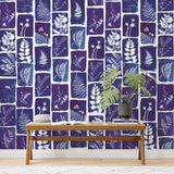 Papermint Botanical Imprint Pack 1 in Navy Wall Mural 8184-A