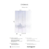 Papermint Starlights Pack 1 in White Wall Mural 8184-AZ1-A