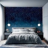 Papermint Starlights Pack 1 in Navy Wall Mural 8184-AZ1-B