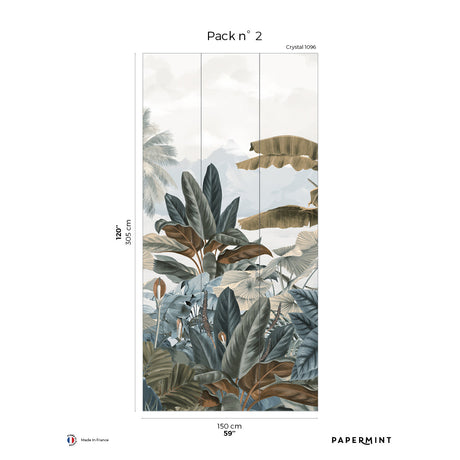 Papermint Exotic Pack 2 in White Wall Mural 8184-BA1-B