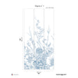 Papermint Flora Pack 1 in Blue Wall Mural 8184-BC3-A