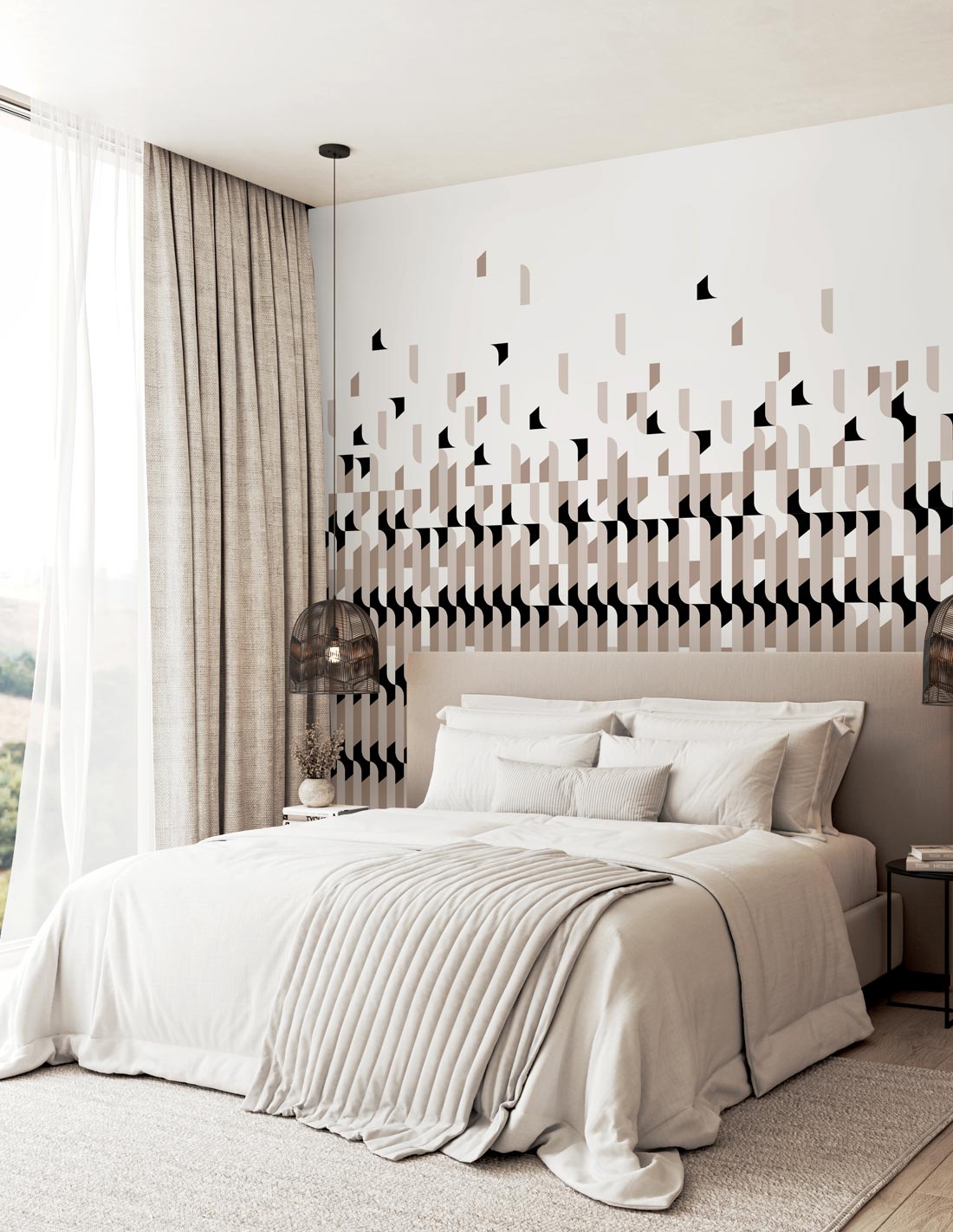 Papermint Alma Pack 1 & 2 in Black Wall Mural 8184-BDL-AB1