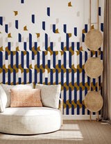 Papermint Alma Pack 1 & 2 in Blue Wall Mural 8184-BDL-AB2