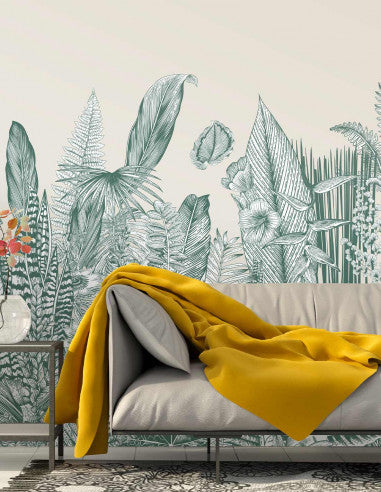 Papermint Botanic Pack 1 & 2 in Green Wall Mural 8184-BDL-AH