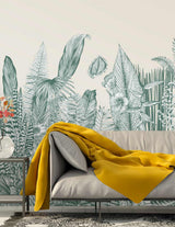 Papermint Botanic Pack 1 & 2 in Green Wall Mural 8184-BDL-AH