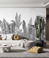 Papermint Botanic Pack 1 & 2 in Grey Wall Mural 8184-BDL-AH2