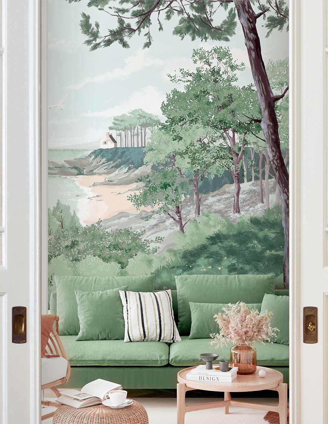 Papermint Bretagne Pack 1, 2, 3 & 4 in Green Wall Mural 8184