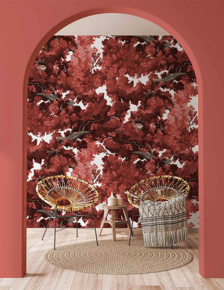 Papermint Bushu Pack 1 & 2 in Red Wall Mural 8184-BDL-AK3