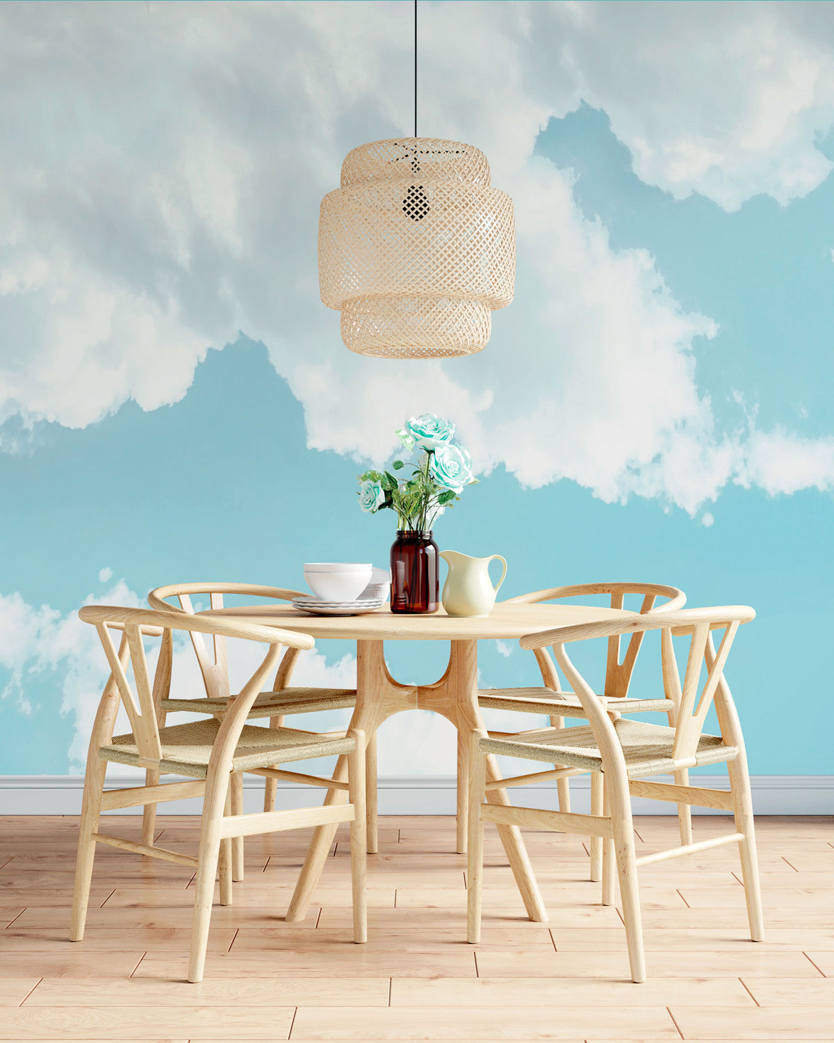Papermint Summer Sky Pack 1, 2 & 3 in Blue Wall Mural 8184-B