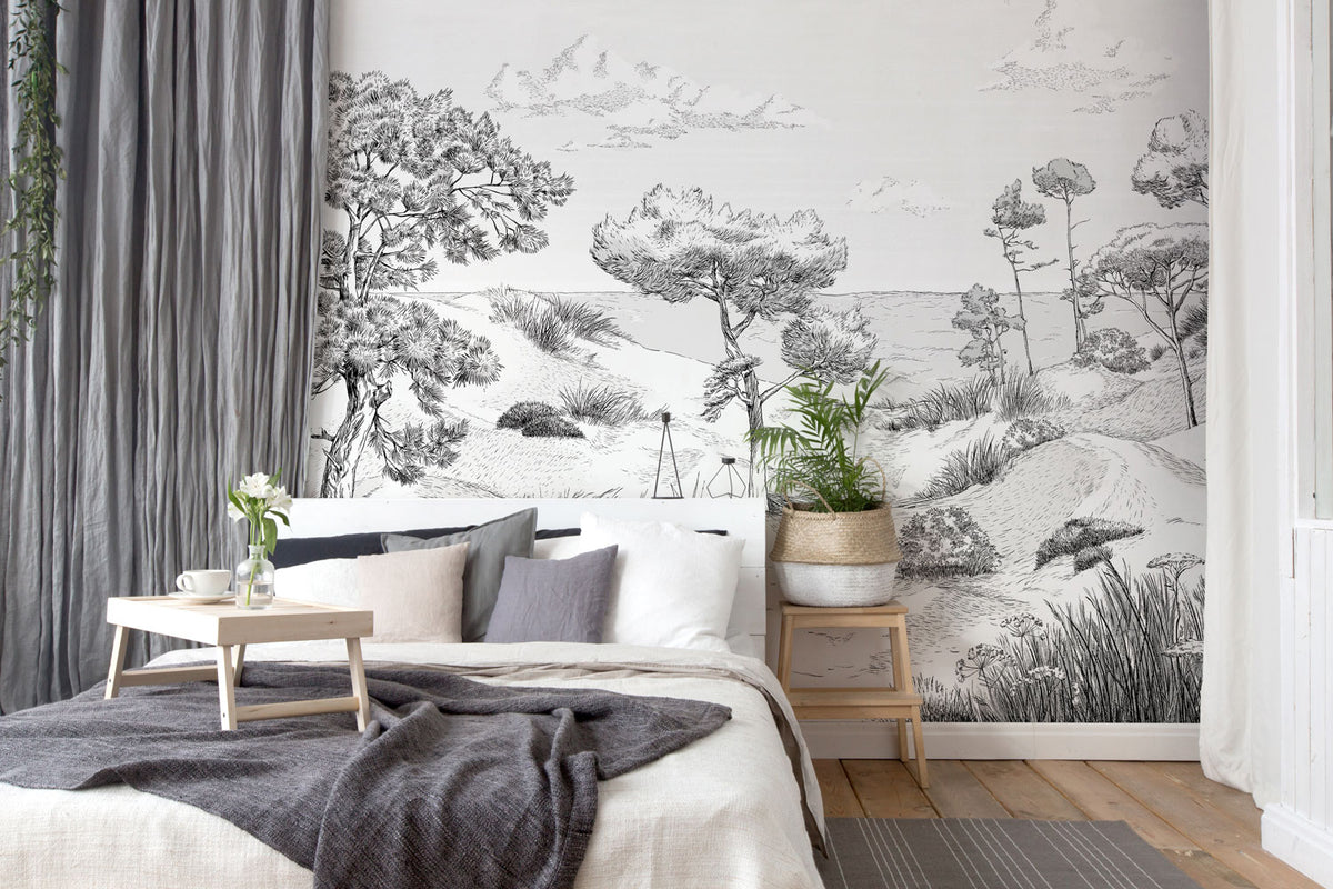 Papermint Wild Coast Pack 1, 2 & 3 in Grey Wall Mural 8184-B