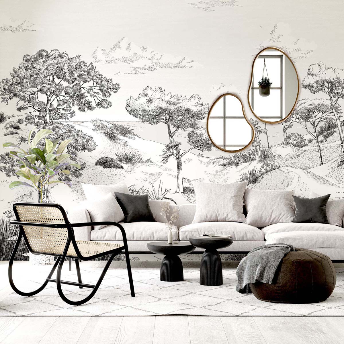 Papermint Wild Coast Pack 1, 2 & 3 in Grey Wall Mural 8184-B