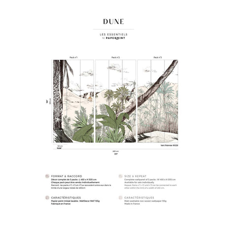 Papermint Dune Pack 1, 2 & 3 in Green Wall Mural 8184-BDL-AW