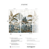 Papermint Exotic Pack 1 & 2 in White Wall Mural 8184-BDL-BA1