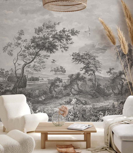 Papermint Fontainebleau Pack 1 & 2 in Grey Wall Mural 8184-B