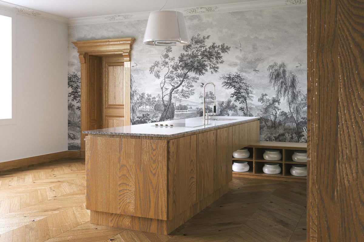 Papermint Fontainebleau Pack 1 & 2 in Grey Wall Mural 8184-B
