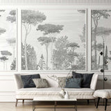 Papermint Pine Forest Pack 1 & 2 in Grey Wall Mural 8184-BDL