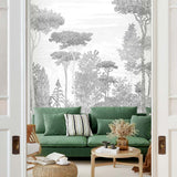 Papermint Pine Forest Pack 1 & 2 in Grey Wall Mural 8184-BDL