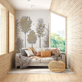 Papermint Orchards Pack 1 & 2 in Gold Wall Mural 8184-BDL-BF
