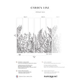 Papermint Garden Line Pack 1 & 2 in Grey Wall Mural 8184-BDL