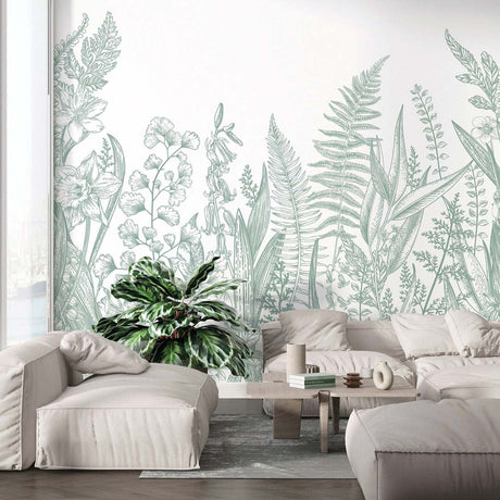 Papermint Garden Line Pack 1 & 2 in Sage Wall Mural 8184-BDL