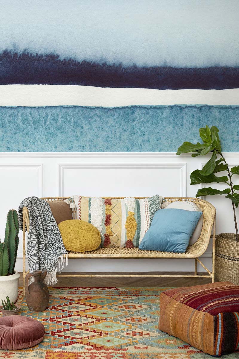 Papermint Sea Horizon Pack 1 & 2 in Blue Wall Mural 8184-BDL