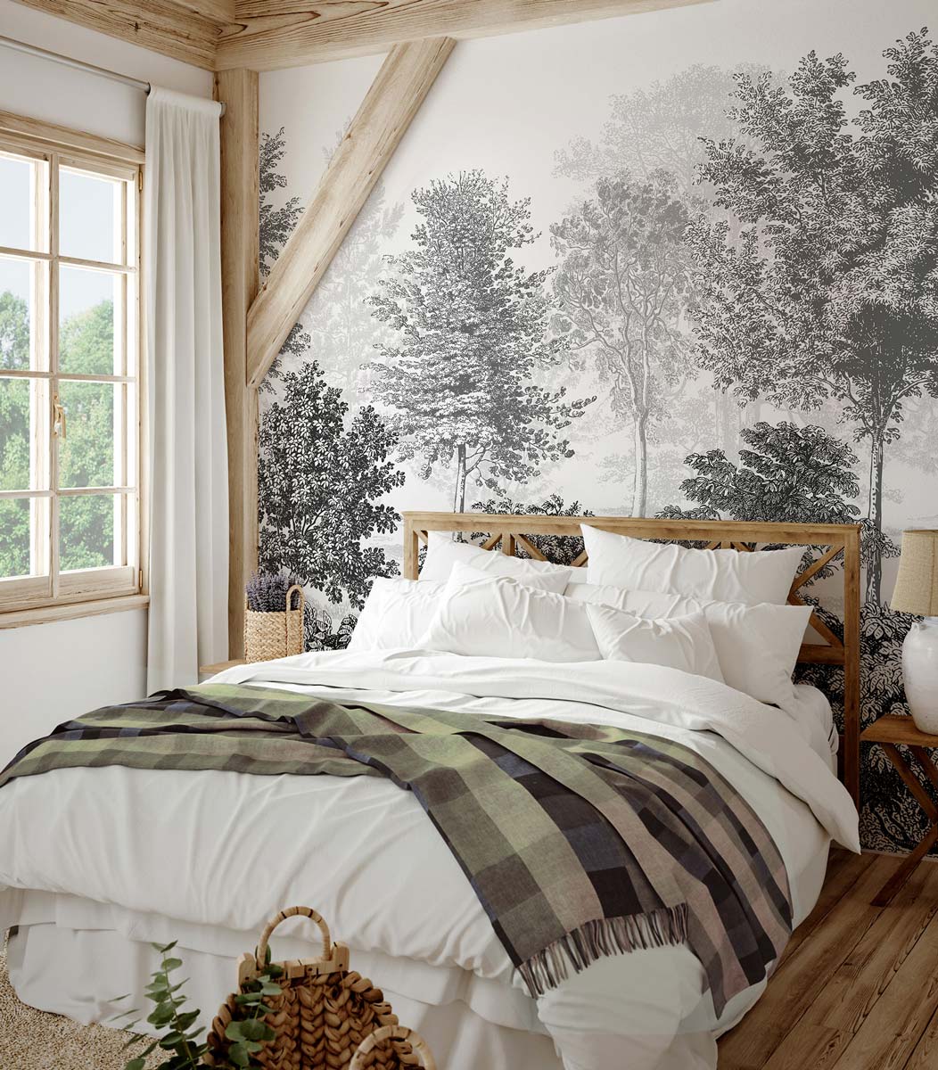 Papermint In The Woods Pack 1 & 2 in Grey Wall Mural 8184-BD