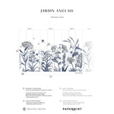 Papermint English Garden Pack 1, 2 & 3 in Blue Wall Mural 81