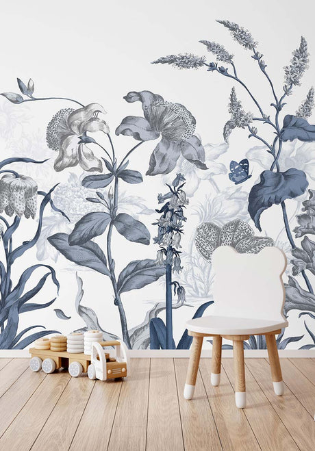 Papermint English Garden Pack 1, 2 & 3 in Blue Wall Mural 81