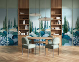 Papermint Cypresses Pack 1 & 2 in Blue Wall Mural 8184-BDL-B