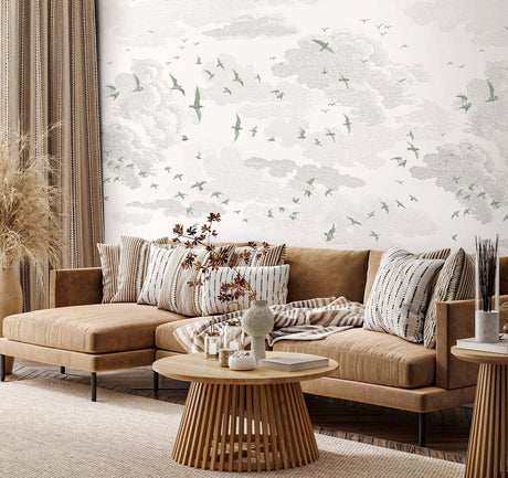 Papermint Birds Pack 1 & 2 in Green Wall Mural 8184-BDL-BR1
