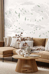 Papermint Birds Pack 1 & 2 in Green Wall Mural 8184-BDL-BR1