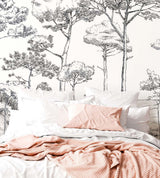 Papermint Pines Pack 1 & 2 in Black Wall Mural 8184-BDL-BT1