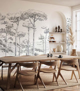 Papermint Pines Pack 1 & 2 in Black Wall Mural 8184-BDL-BT1
