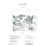 Papermint Pines Pack 1 & 2 in Green Wall Mural 8184-BDL-BT2