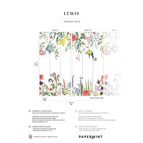 Papermint Lewis Pack 1 & 2 in Multi Wall Mural 8184-BDL-BU