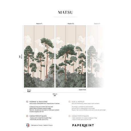 Papermint Matsu Pack 1 & 2 in Pink Wall Mural 8184-BDL-CA1