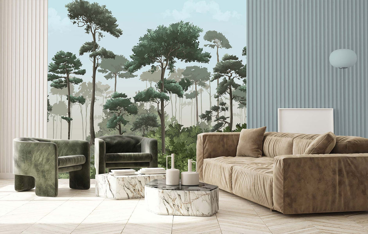 Papermint Matsu Pack 1 & 2 in Blue Wall Mural 8184-BDL-CA2