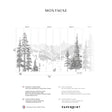 Papermint Mountains Pack 1, 2 & 3 in Black Wall Mural 8184-B