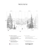 Papermint Mountains Pack 1, 2 & 3 in Black Wall Mural 8184-B