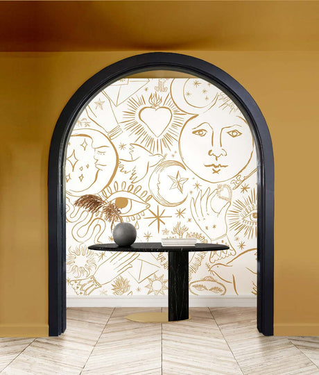 Papermint Mystic Pack 1, 2 & 3 in Gold Wall Mural 8184-BDL-C