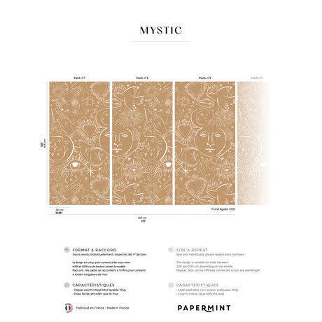 Papermint Mystic Pack 1, 2 & 3 in Brown Wall Mural 8184-BDL-