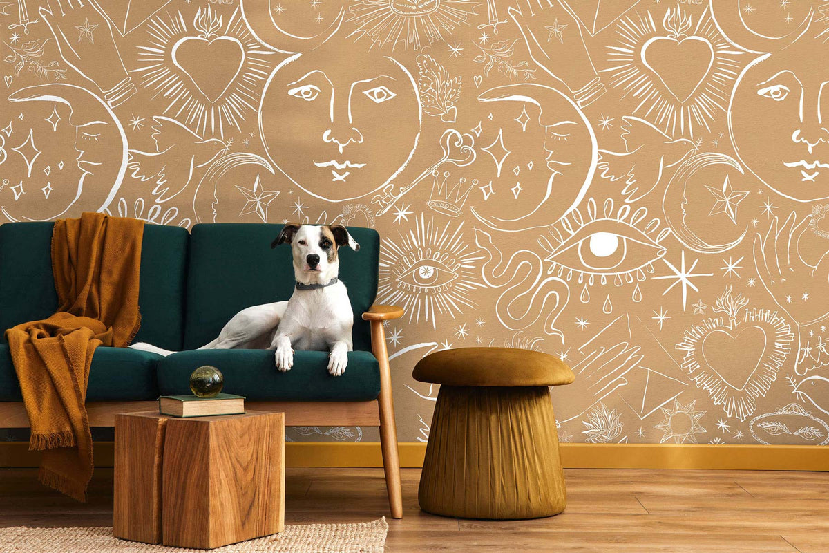 Papermint Mystic Pack 1, 2 & 3 in Brown Wall Mural 8184-BDL-